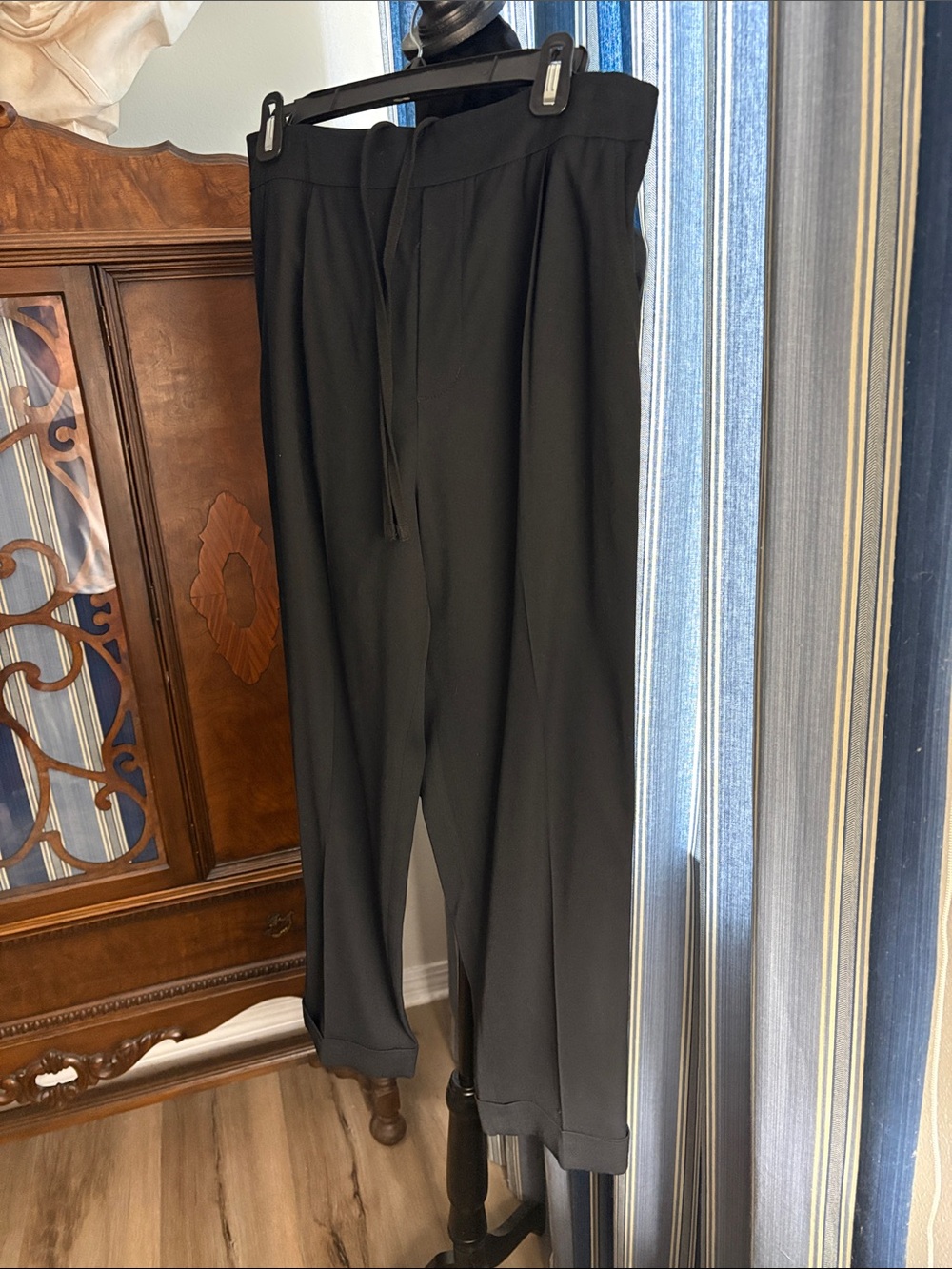 Vince Black Drawstring Tailored Pants